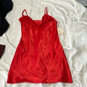 NWT MINI Glossed Cowl Neck Dress